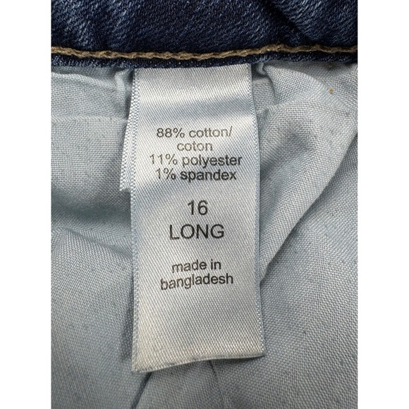 Maurices Jeans Womens 16 Long Mid Rise Flared Bootcut Stretch Blue Denim Casual - Picture 12 of 14